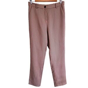 Potters Pot Anthropologie Houndstooth Tapered Trousers High Rise Pants Womens M